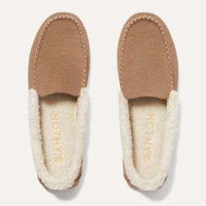 $149 Rothy's The Merino Wool Sherpa Slipper in Nutmeg size 6